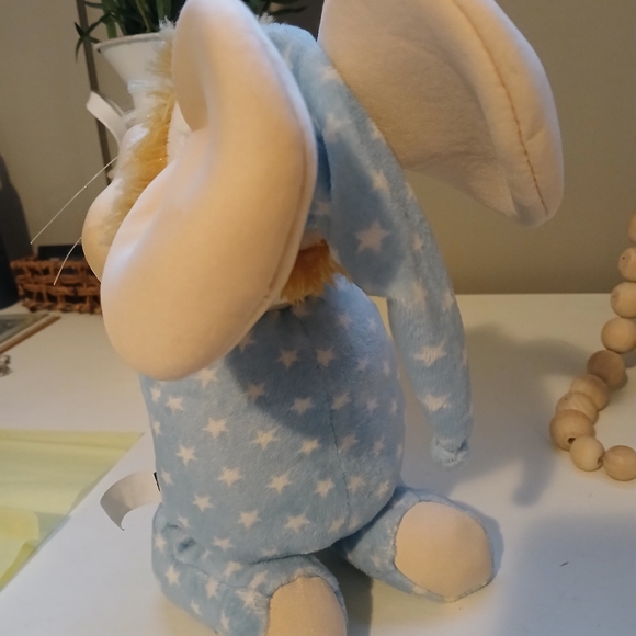 Topogigio Blue Star Bunny Plush Toy - Picture 2 of 3